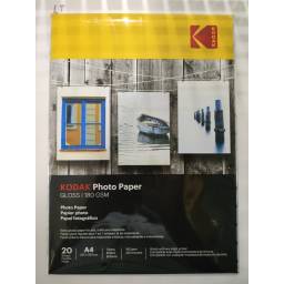 Papel Fotogrfico GLOSSY KODAK A4 180grs x 20 unidades